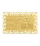 Dharani of Avalokiteshvara Printed on A Card in Gold